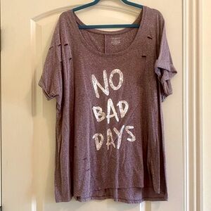 Lane Bryant Bad Days Distressed T-Shirt